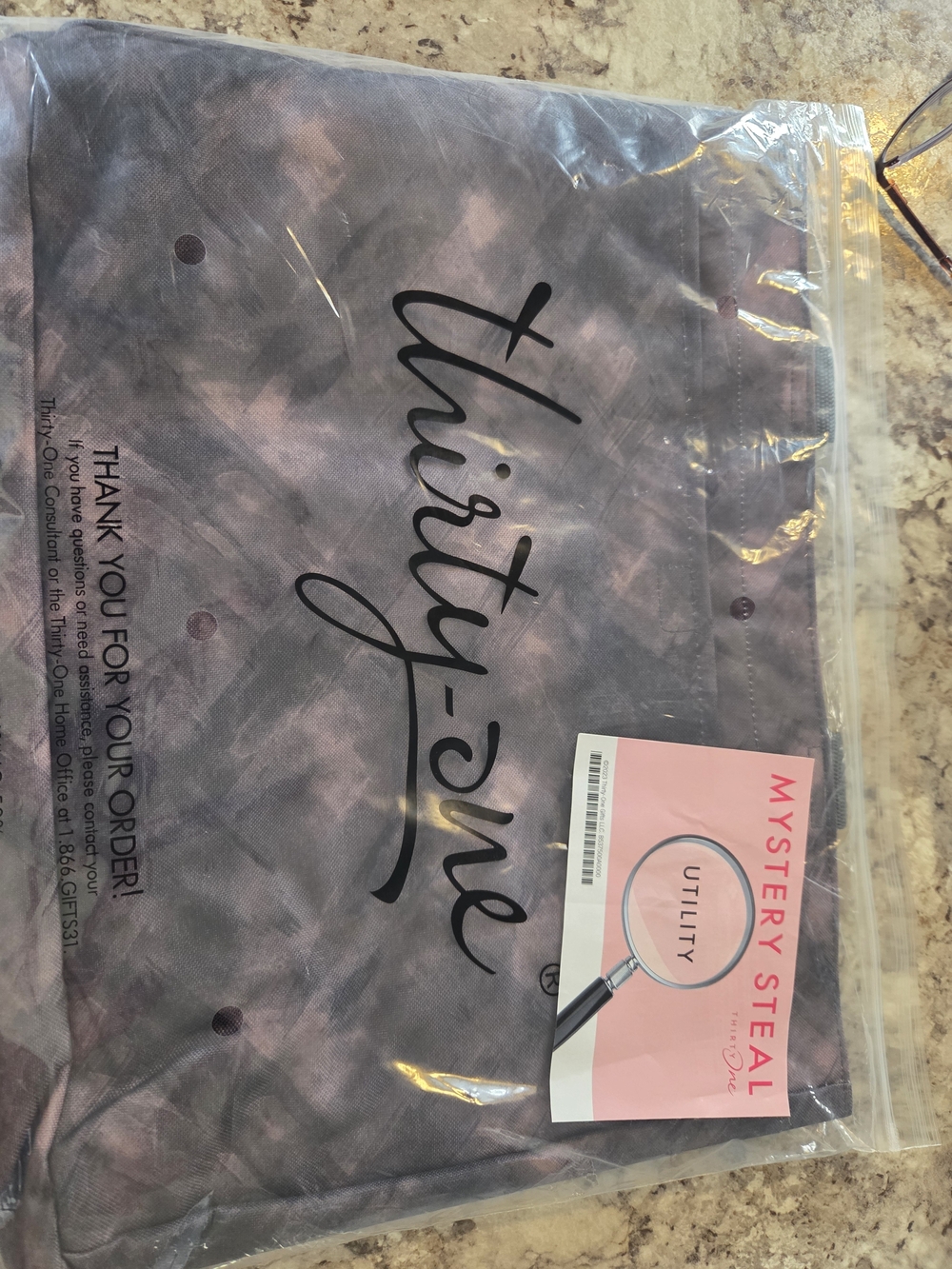 thirty-one Purple Tie-Dye Utility Tote
